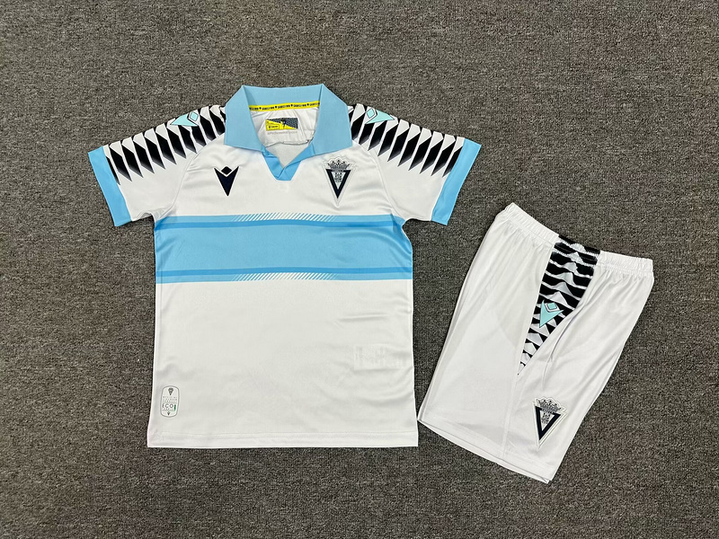 Kids-Cadiz 24/25 Away White Soccer Jersey